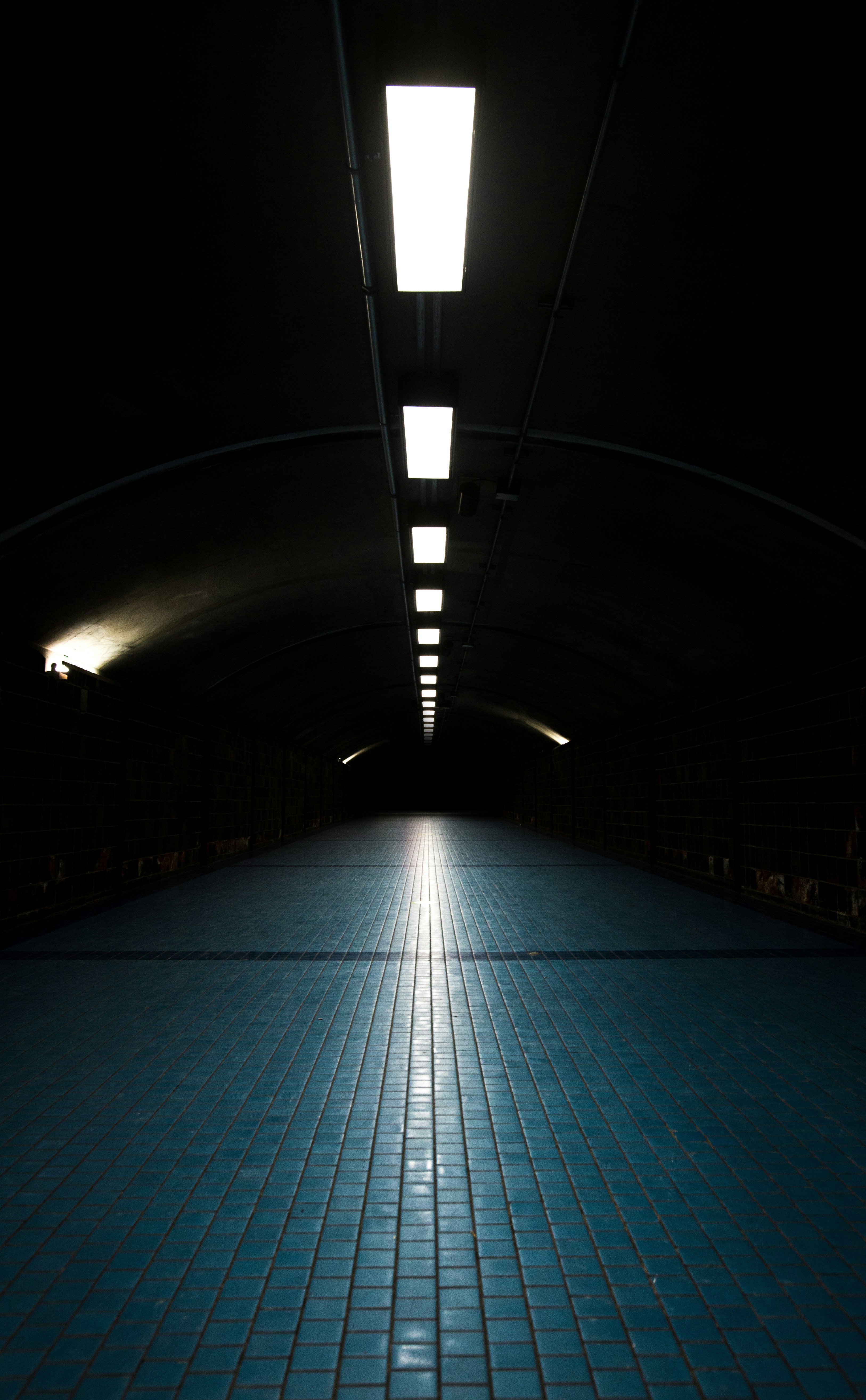 blue brick floor